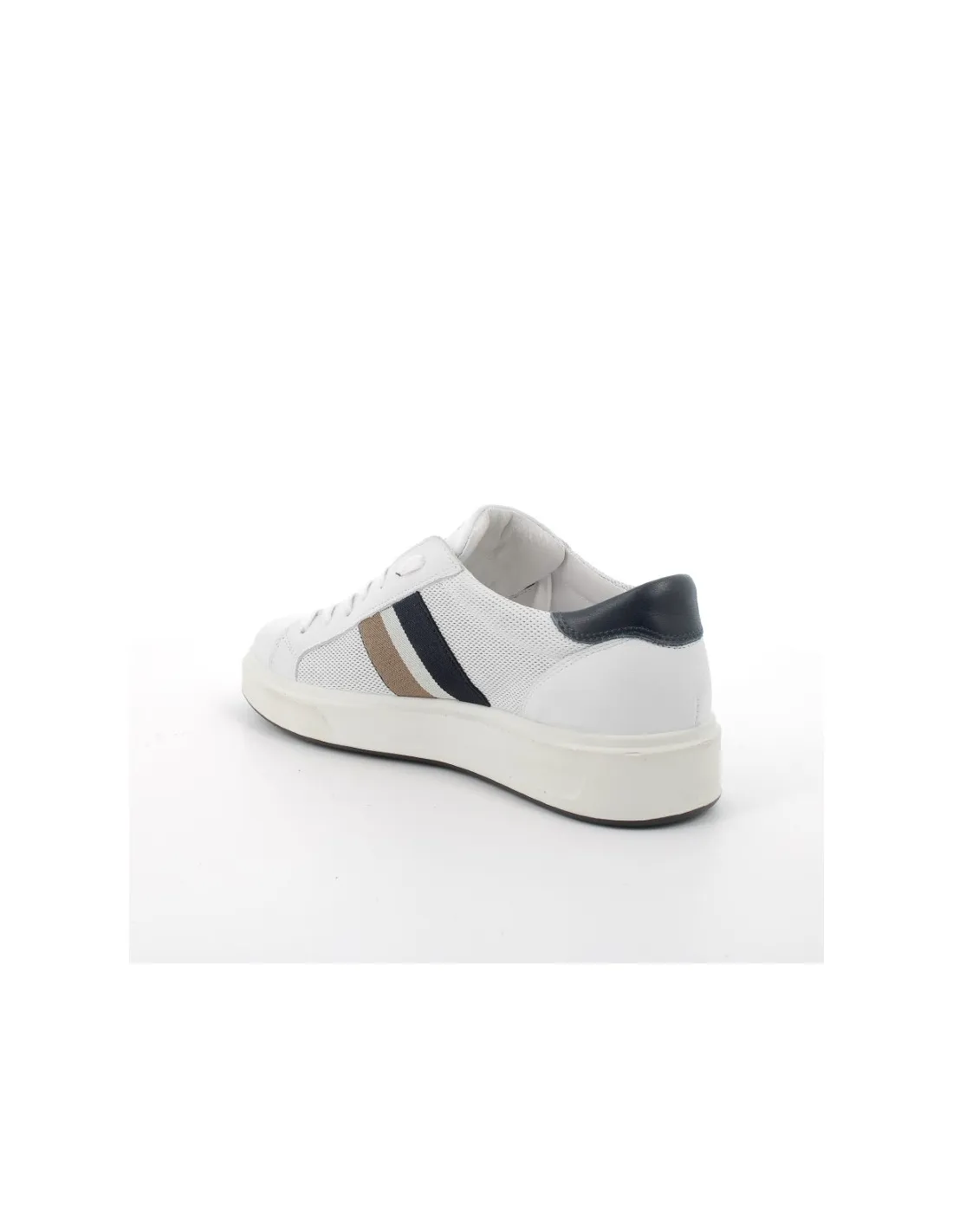 Scarpe uomo sneakers bianche in pelle