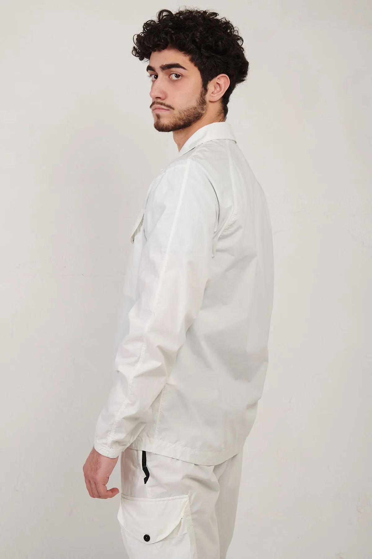 STONE ISLAND giacca-camicia in TELA PARACADUTE STRETCH