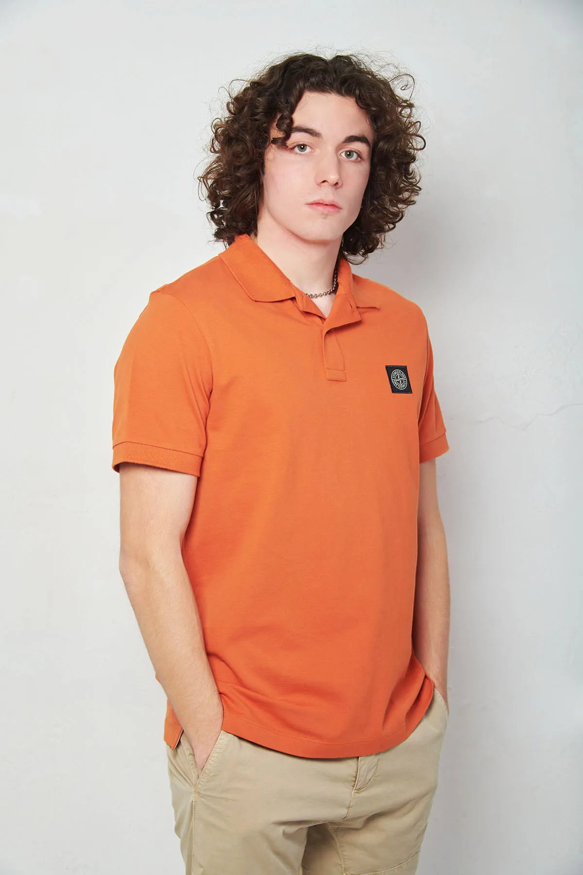 STONE ISLAND Polo in piquet di cotone