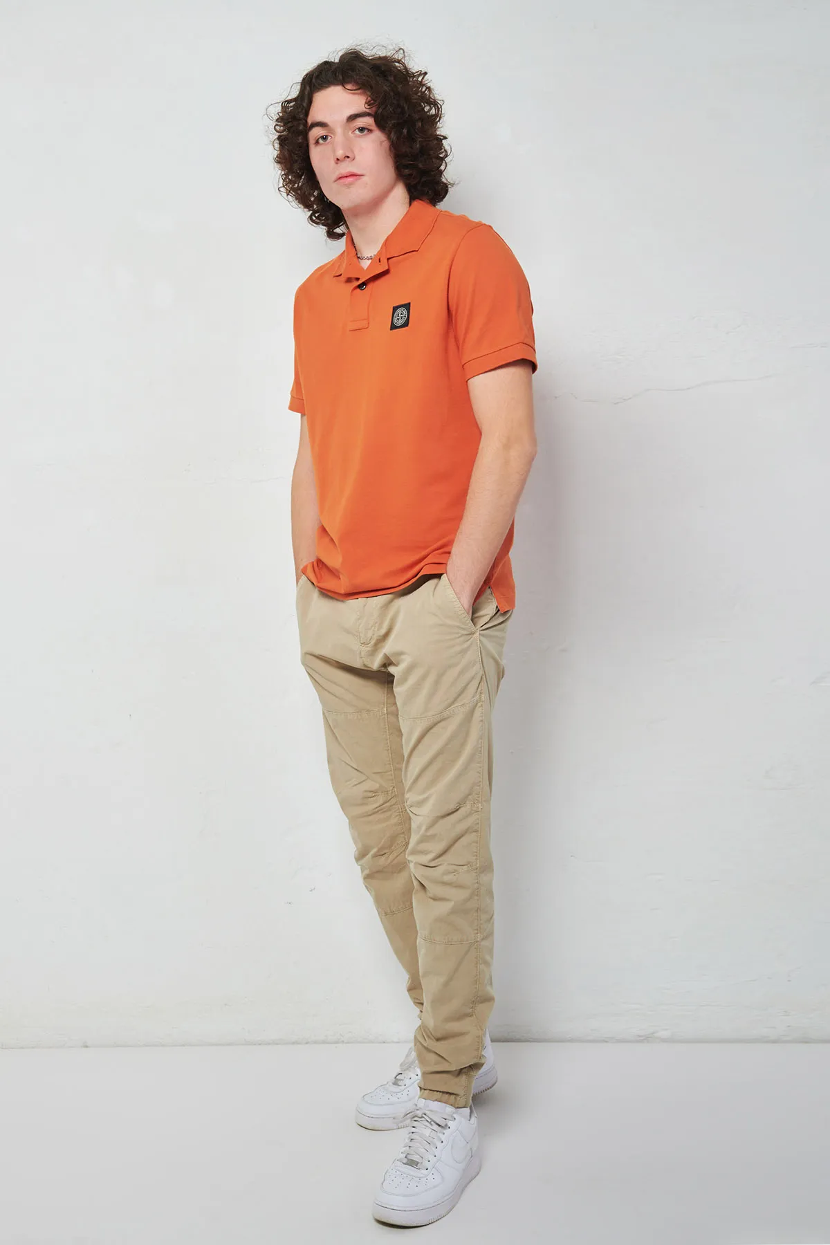 STONE ISLAND Polo in piquet di cotone