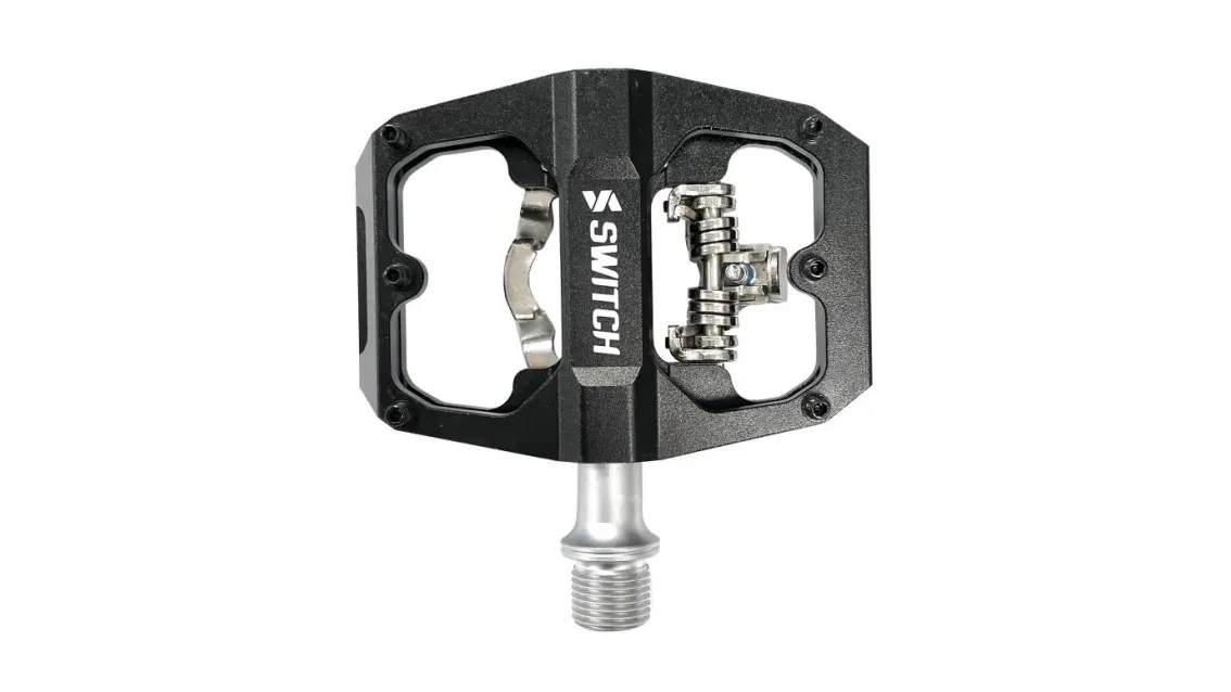 SWITCH Pedali Doppia Funzione Flat/SPD Crak Flip Nero