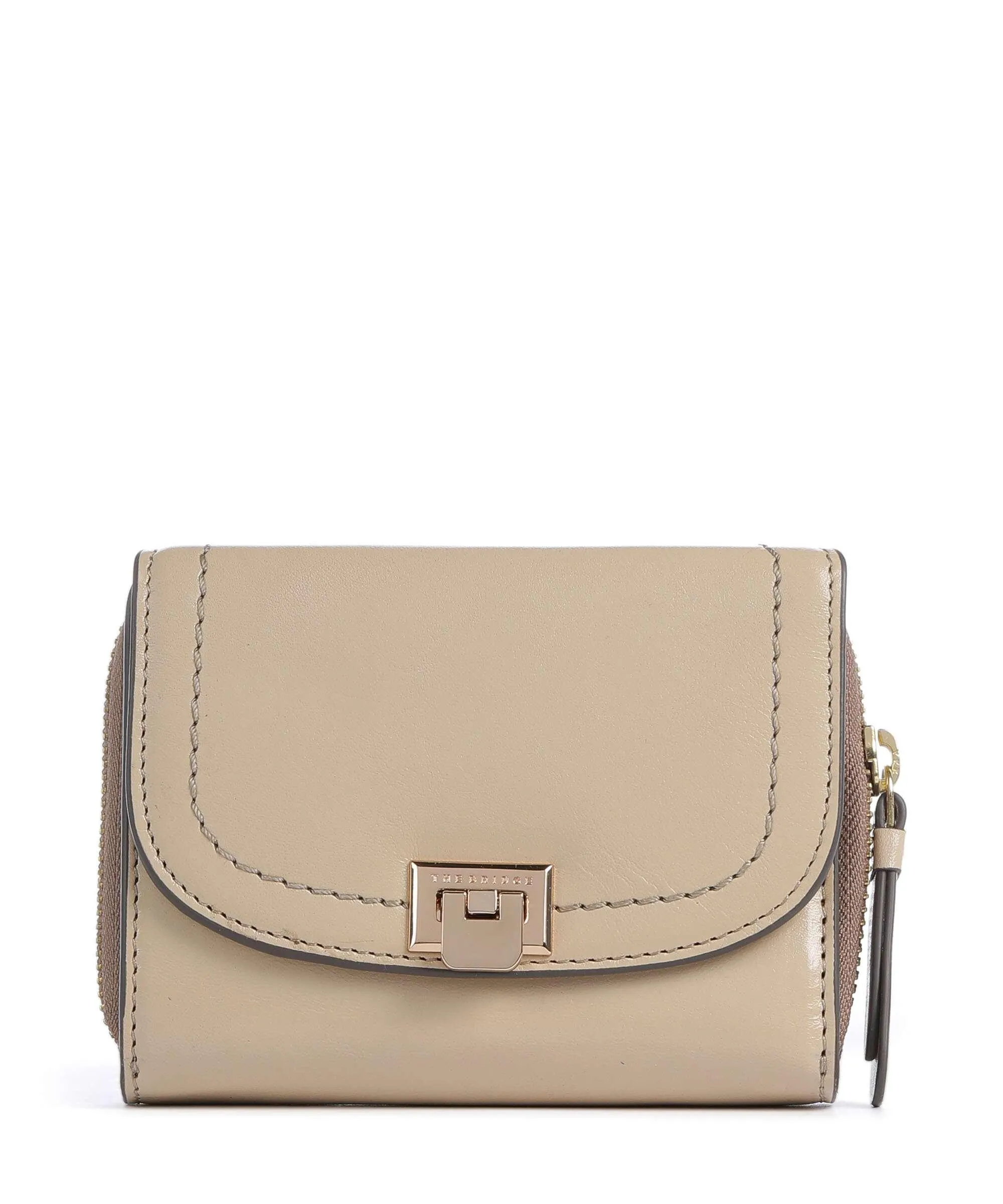  The Bridge Federica RFID Portafoglio pelle di vacchetta finemente grana beige  