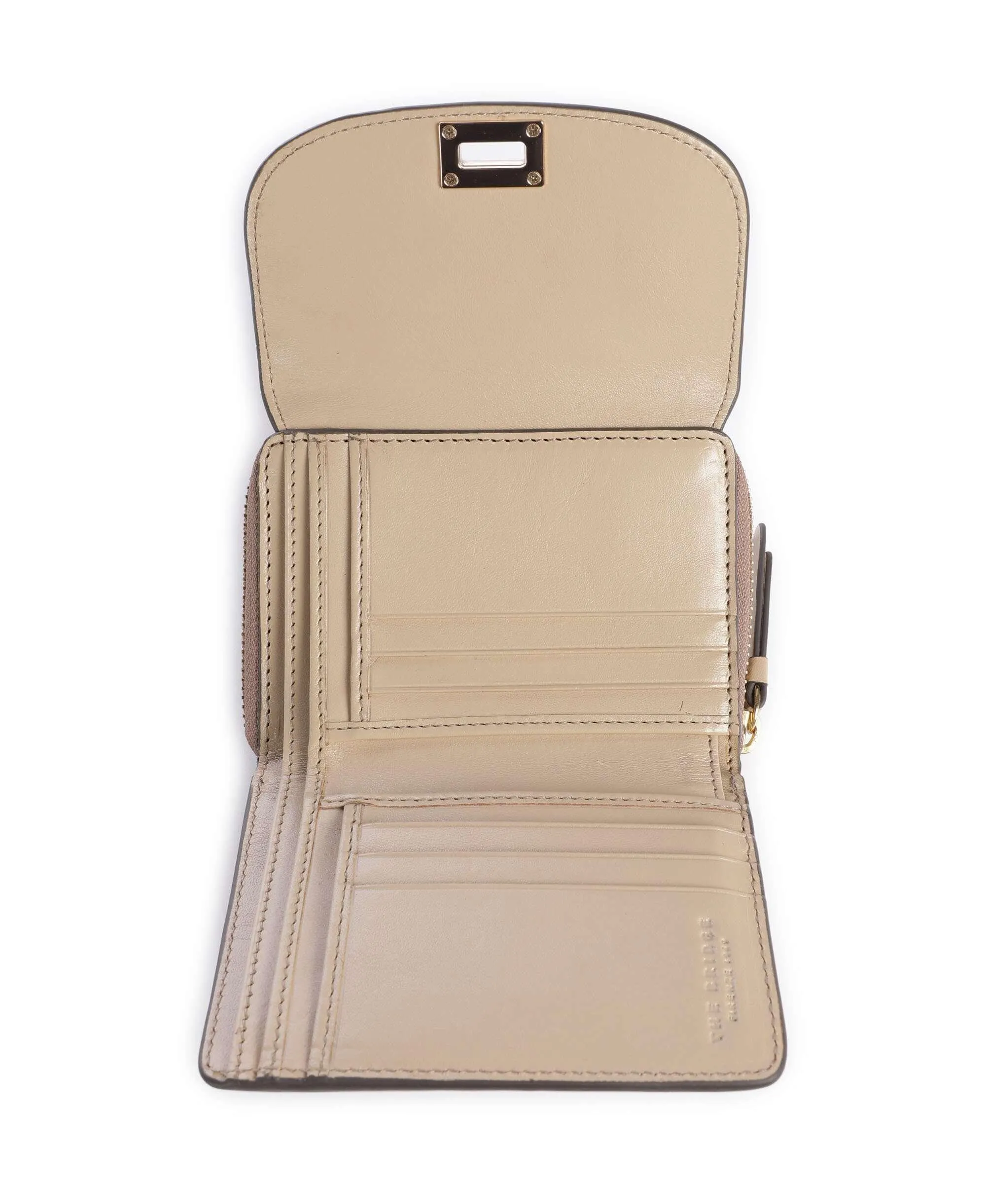  The Bridge Federica RFID Portafoglio pelle di vacchetta finemente grana beige  