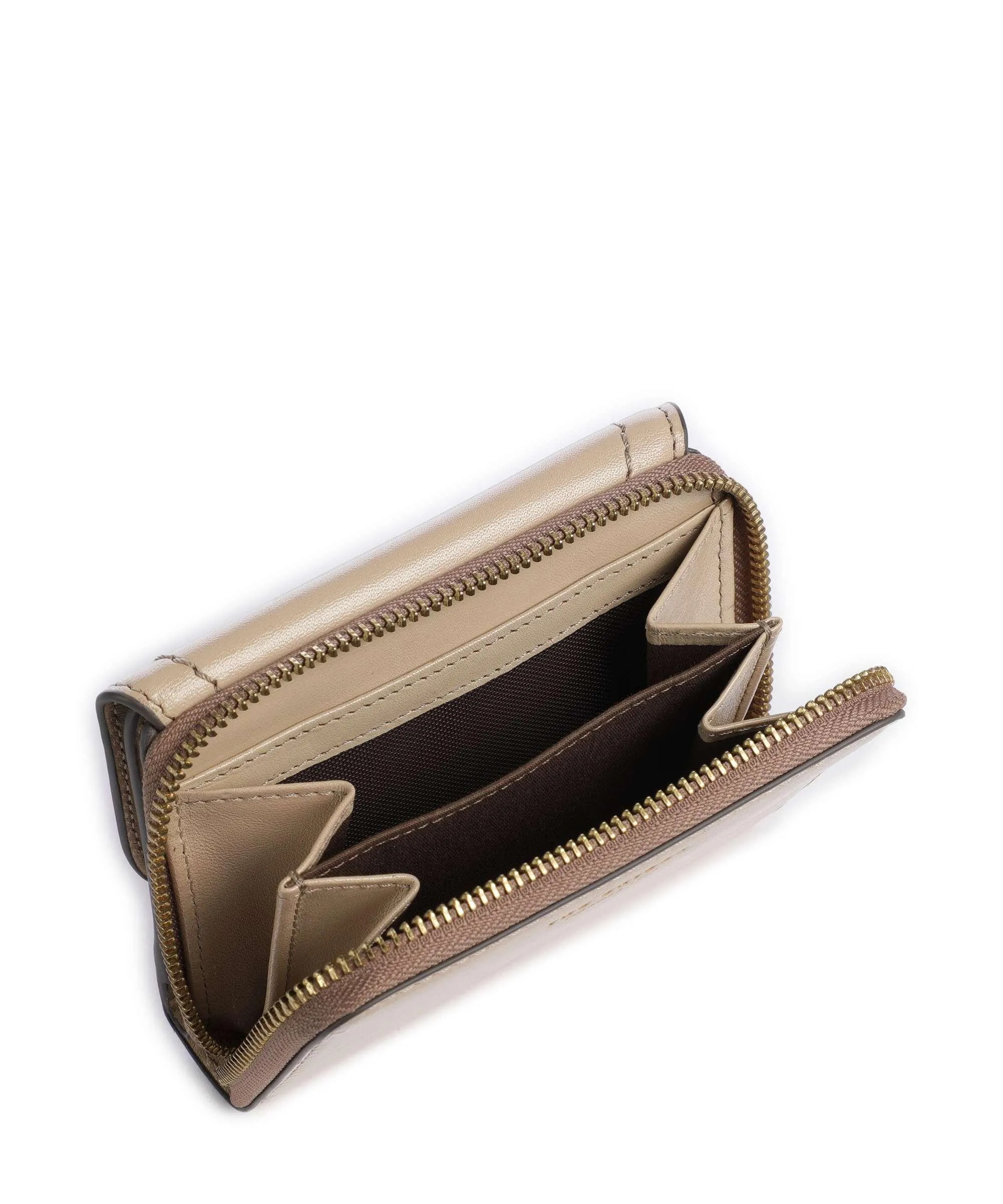  The Bridge Federica RFID Portafoglio pelle di vacchetta finemente grana beige  