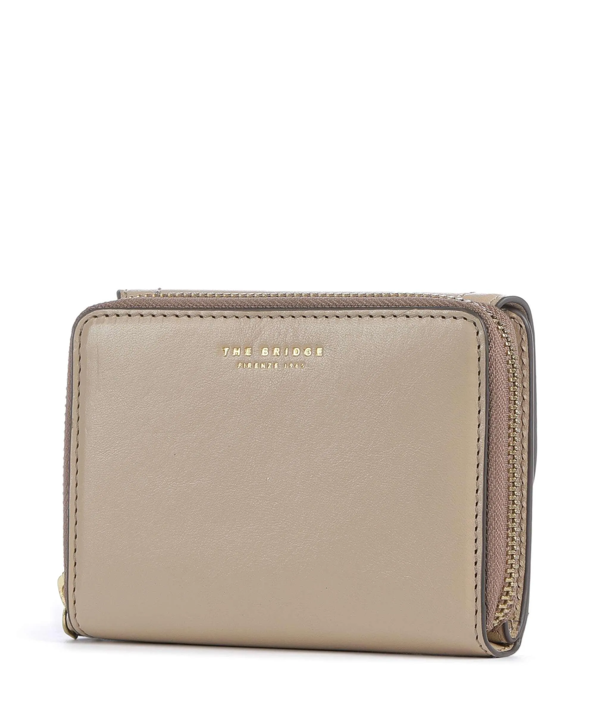  The Bridge Federica RFID Portafoglio pelle di vacchetta finemente grana beige  
