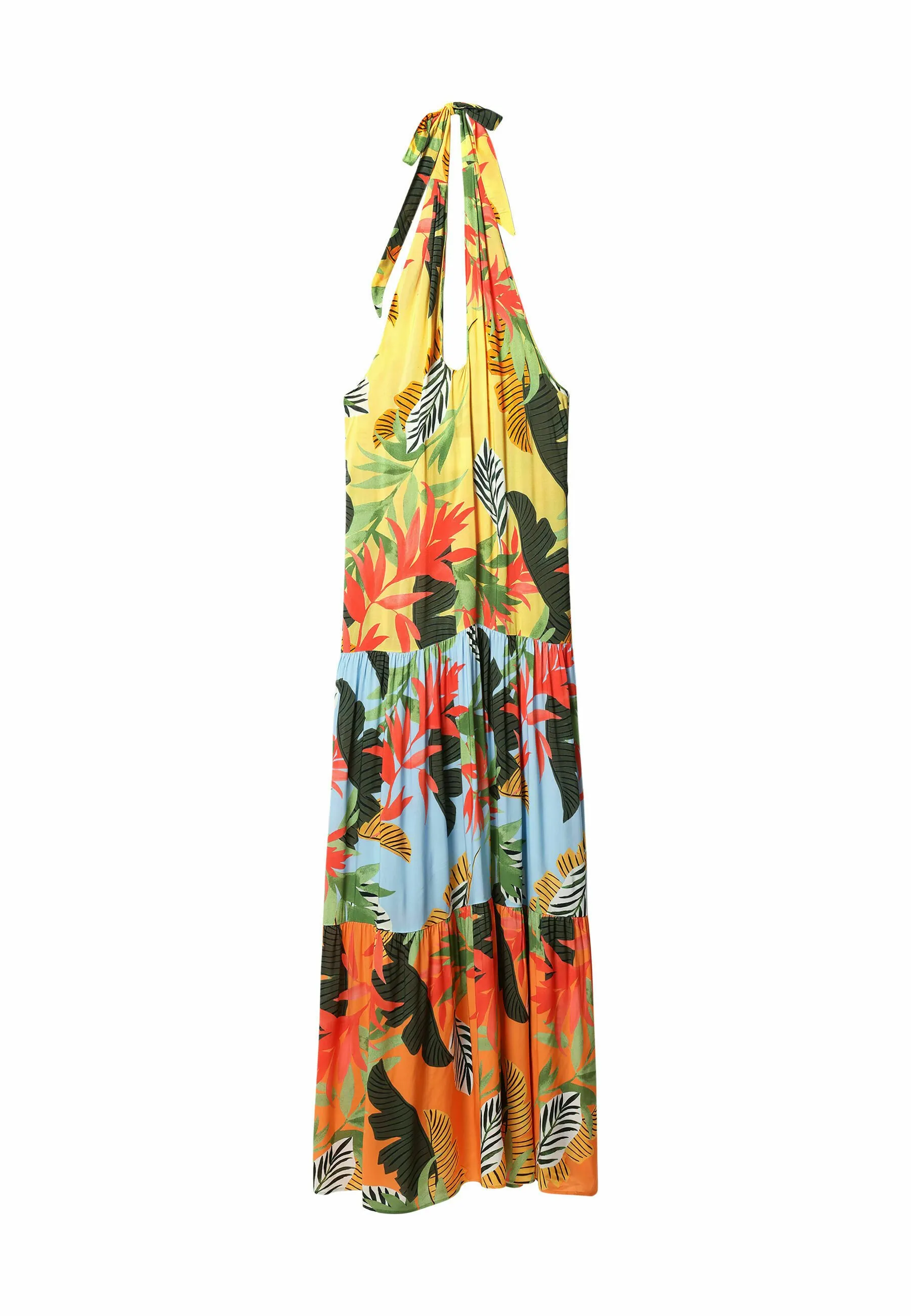 TROPICAL HALTER NECK  - Vestito lungo