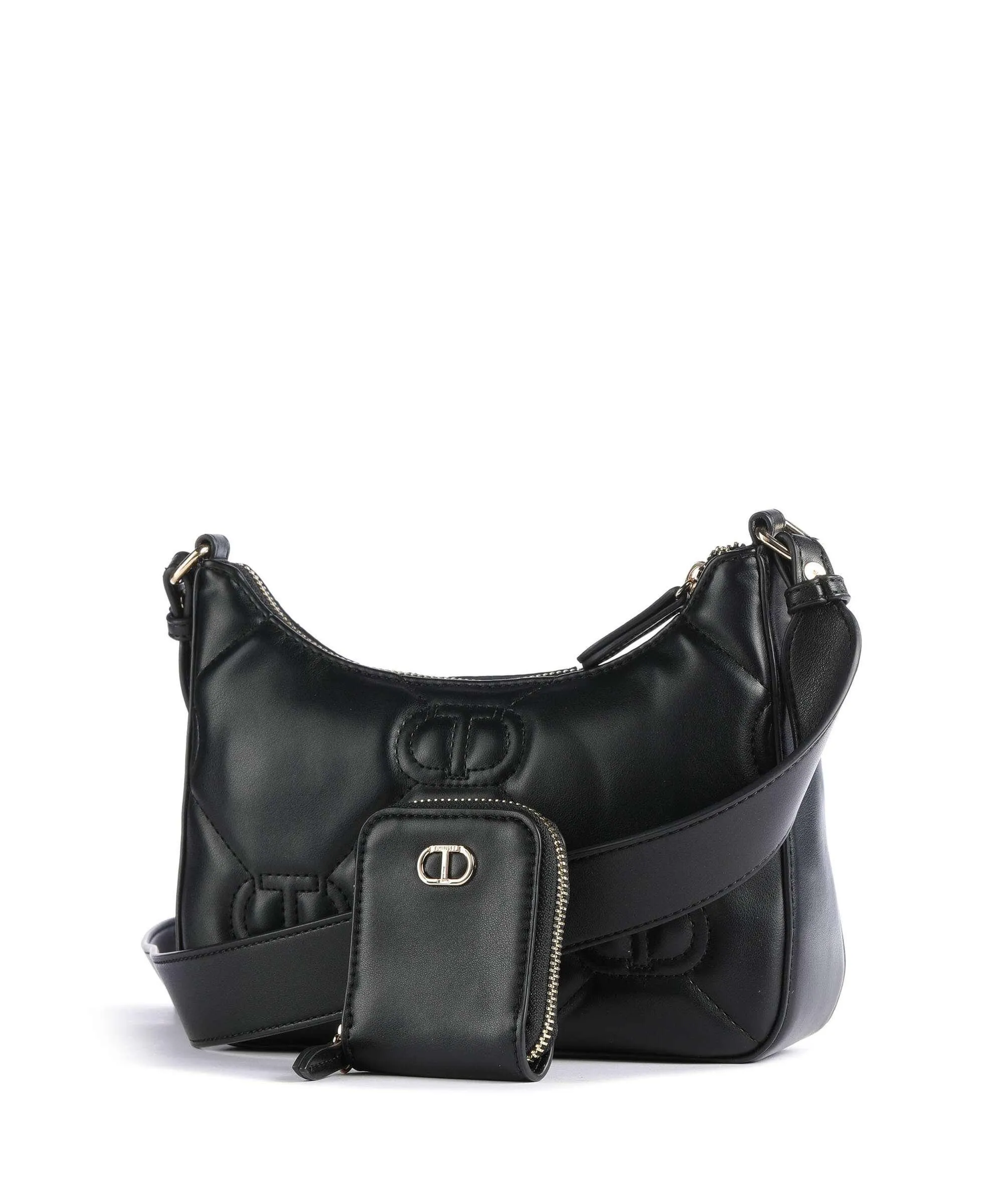  Twinset Signature Matelasse' Borsa a spalla pelle sintetica nero  