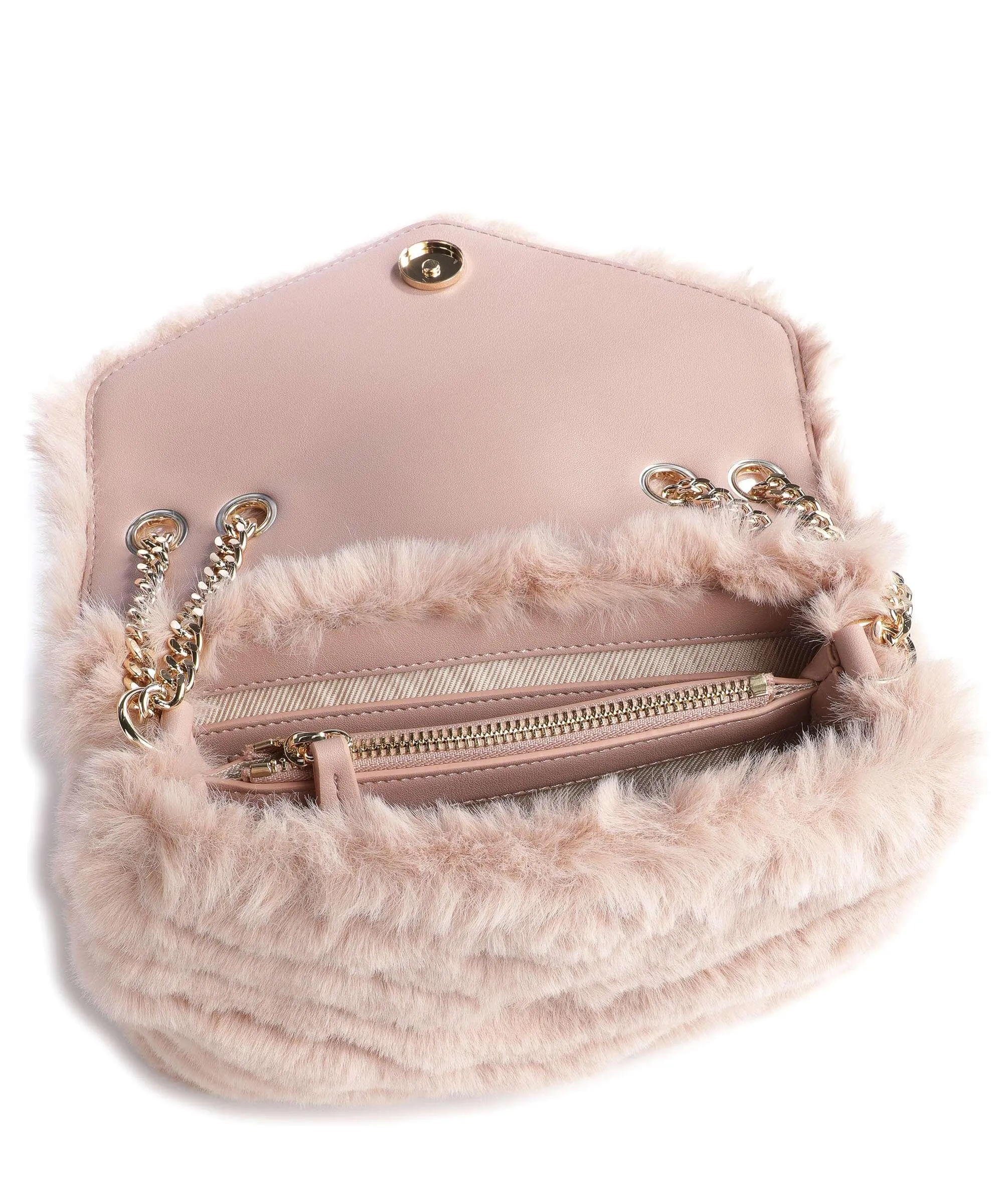  Twinset Soft Dreamy Borsa a spalla eco-pelliccia rosa  