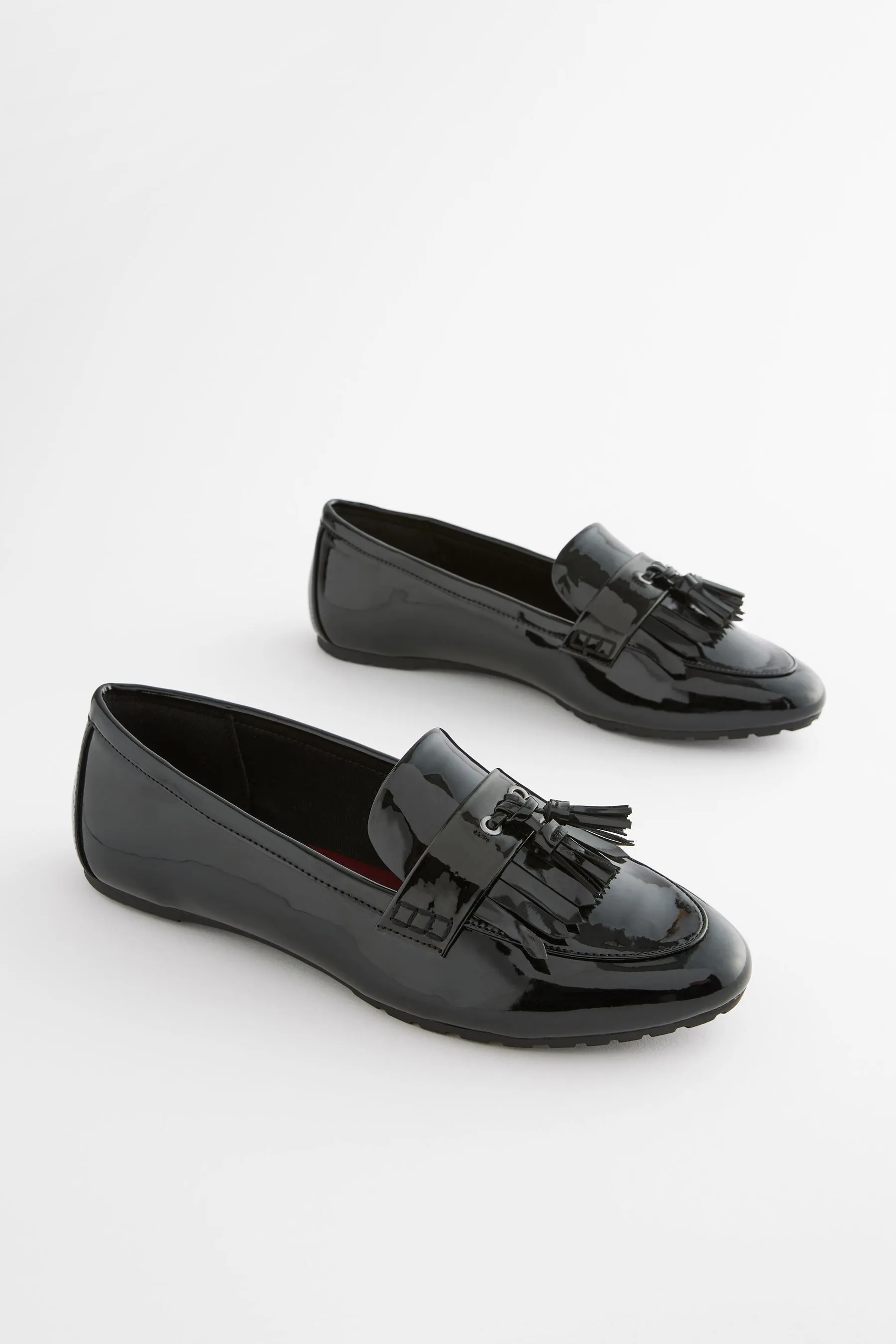 Vernice nera  - Forever Comfort® - Mocassini con nappa e suola a carrarmato