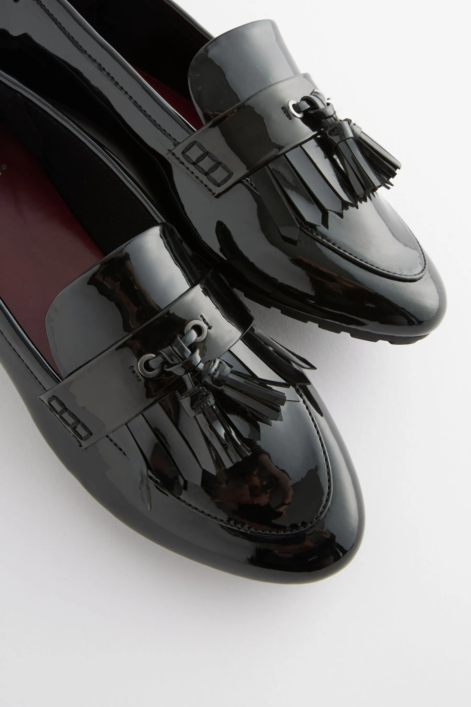 Vernice nera  - Forever Comfort® - Mocassini con nappa e suola a carrarmato