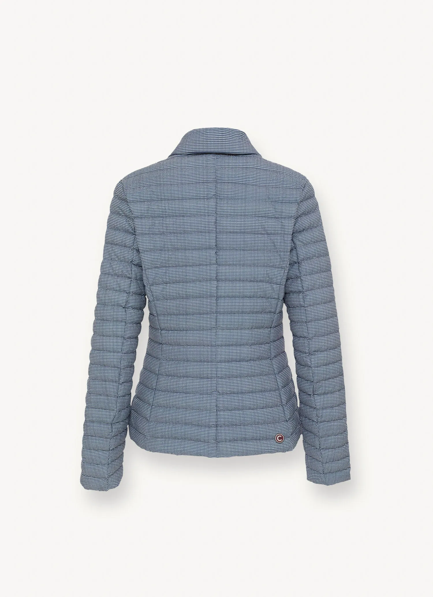 Vichy-print blazer with lapel collar