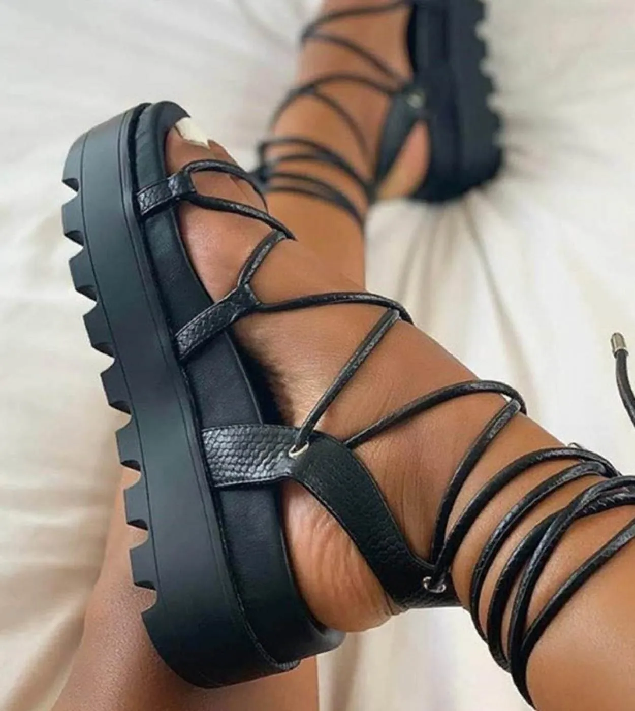 Womens Gladiator Sandals Platform Size 42  Platform Lace Gladiator Sandals Women  Womens Sandals