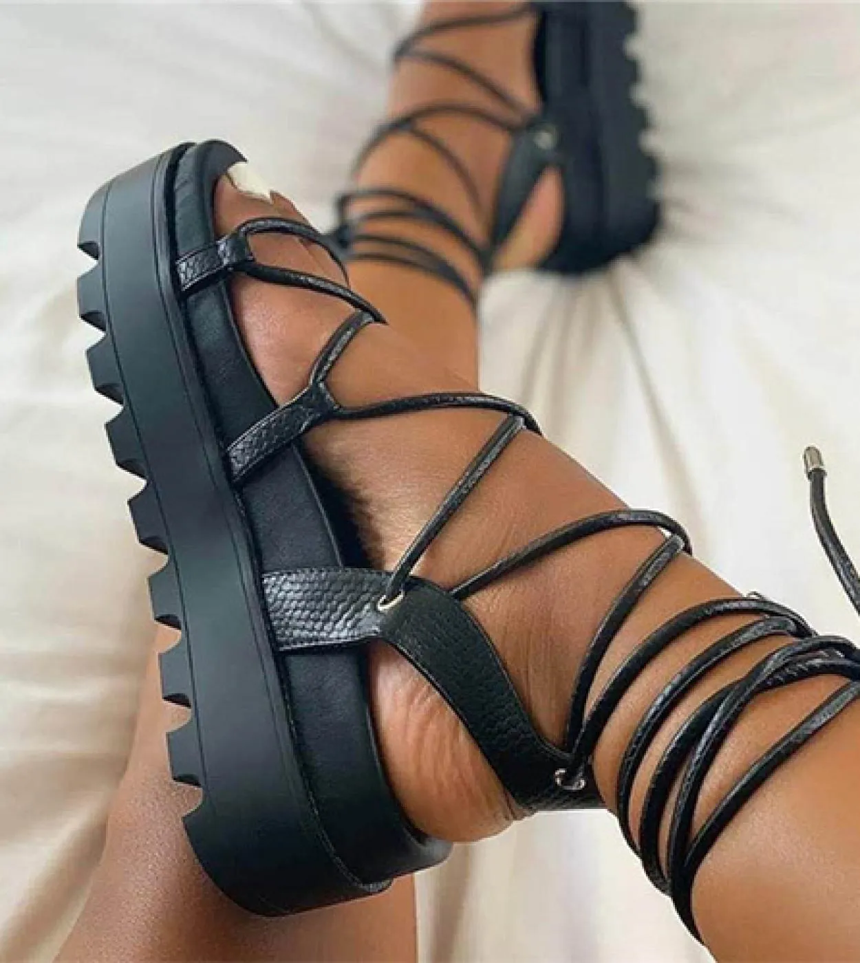 Womens Gladiator Sandals Platform Size 42  Platform Lace Gladiator Sandals Women  Womens Sandals